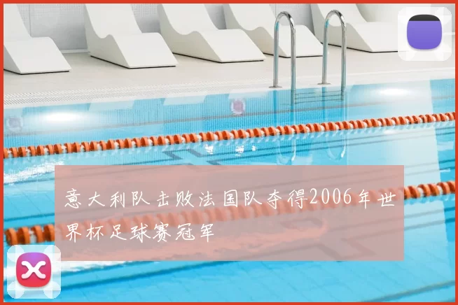 意大利队击败法国队夺得2006年世界杯足球赛冠军